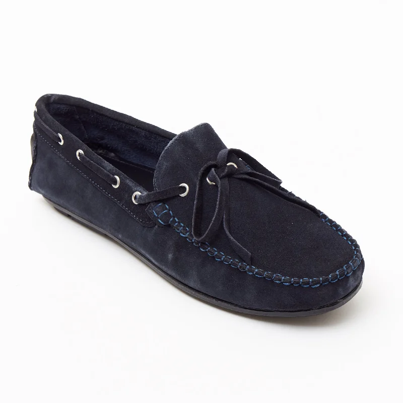 Everyday cotton boxer shorts for men-Mens Suede Casual Slip On Shoes - 4611-L_Navyblue