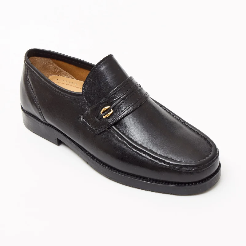 Stylish men athletic trunks-Mens Leather Casual Shoes - 2812_Black Sheep Napa