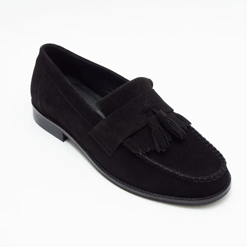 Men stretch boxer shorts for comfort-Mens Formal Moccasin Shoes 17999_Black Suede