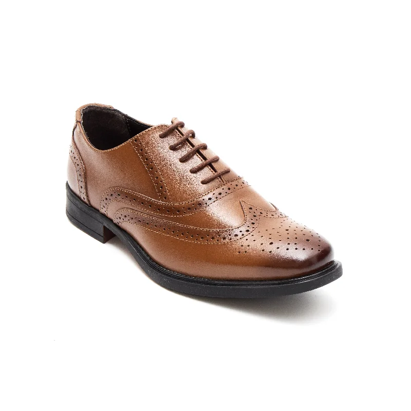 Soft men underwear-Mens Leather Formal Comfort Shoes-30817_Tan