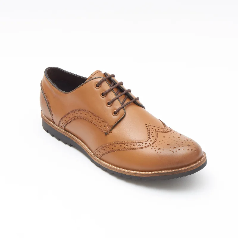 Men sports briefs-Mens Leather Formal Shoes-50623_Tan