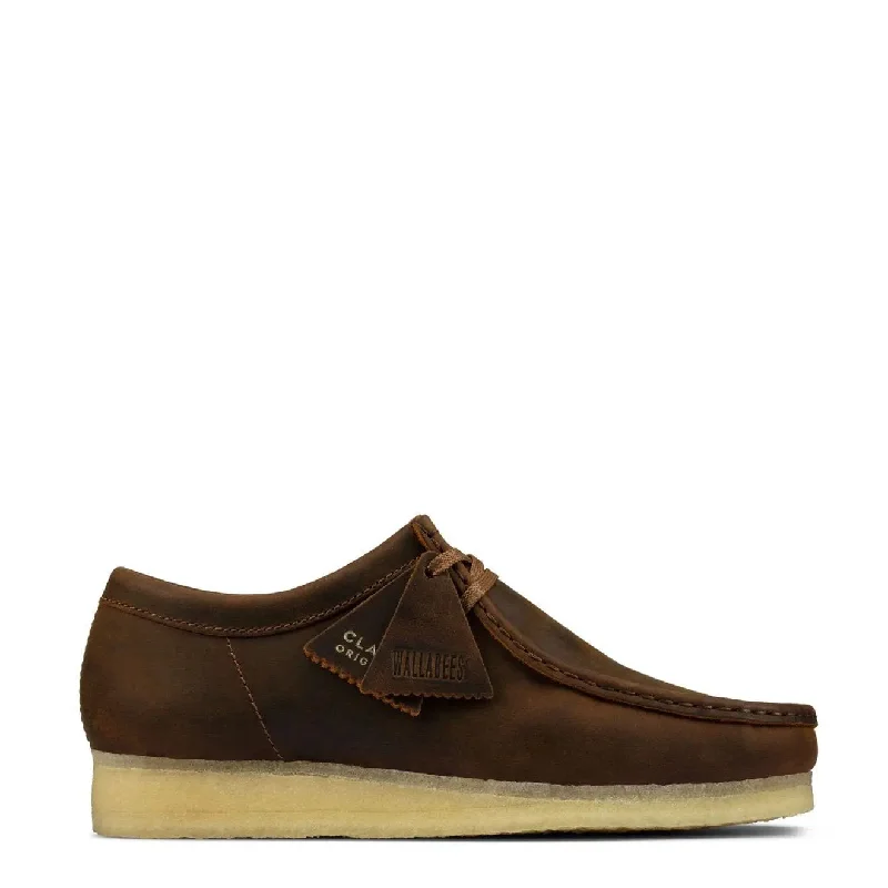 Men comfortable modal underwear-Clarks Originals Wallabee Shoes Beeswax Leather