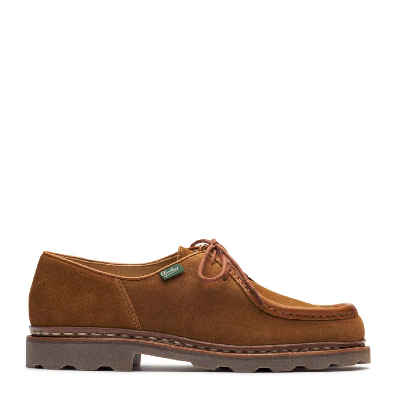 Men comfortable cotton briefs-Paraboot Michael Shoe Velours Whisky