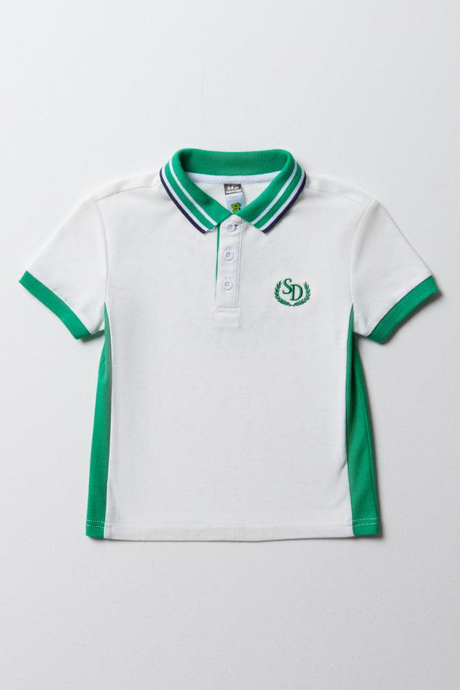 Tipped Inset Golfer Green White