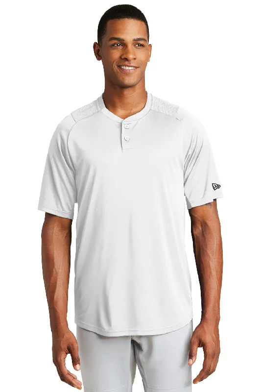 New Era Mens Diamond Era Moisture Wicking Short Sleeve Jersey - White - Closeout