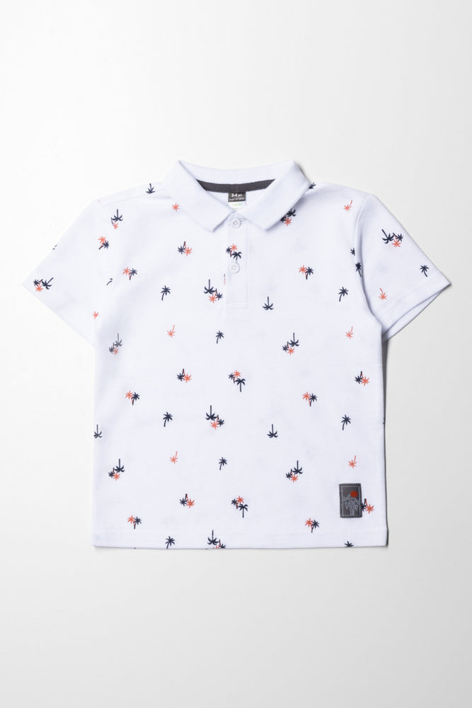 Palm Short Sleeve Golfer White