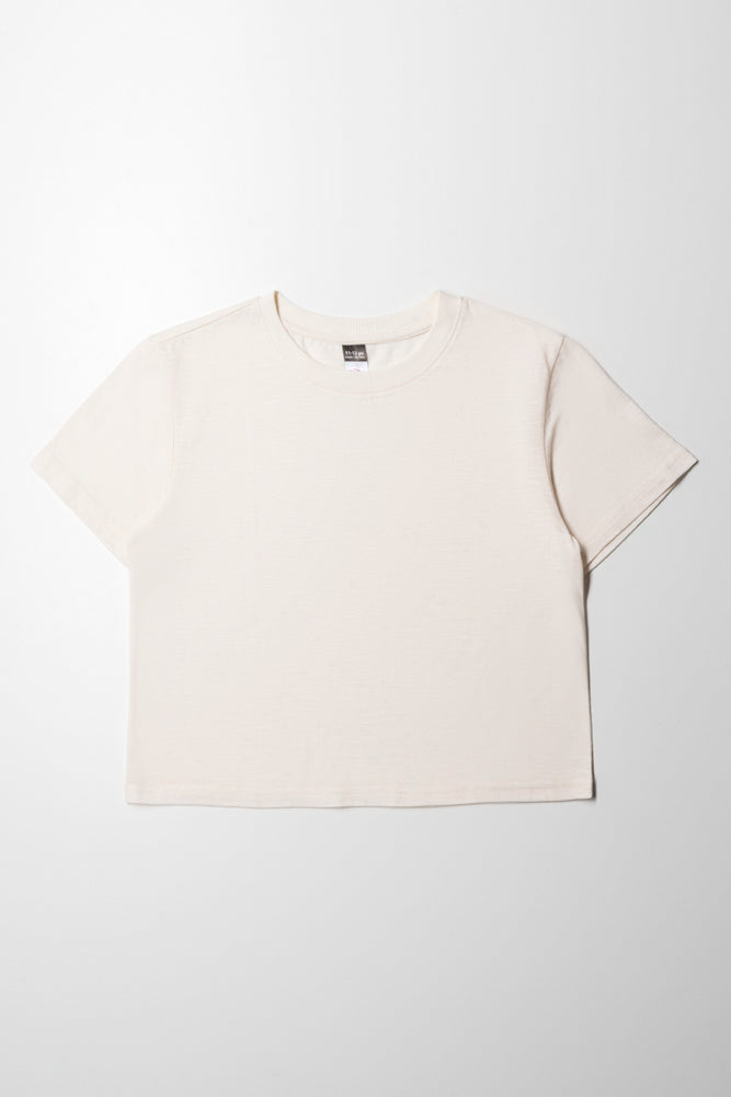 Plain Slub Regular Tshirt White