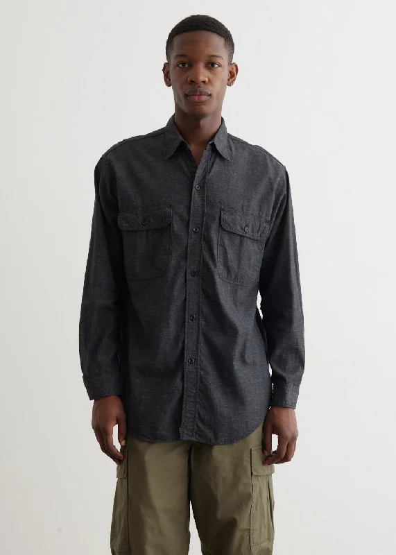 Black Chambray Work Shirt