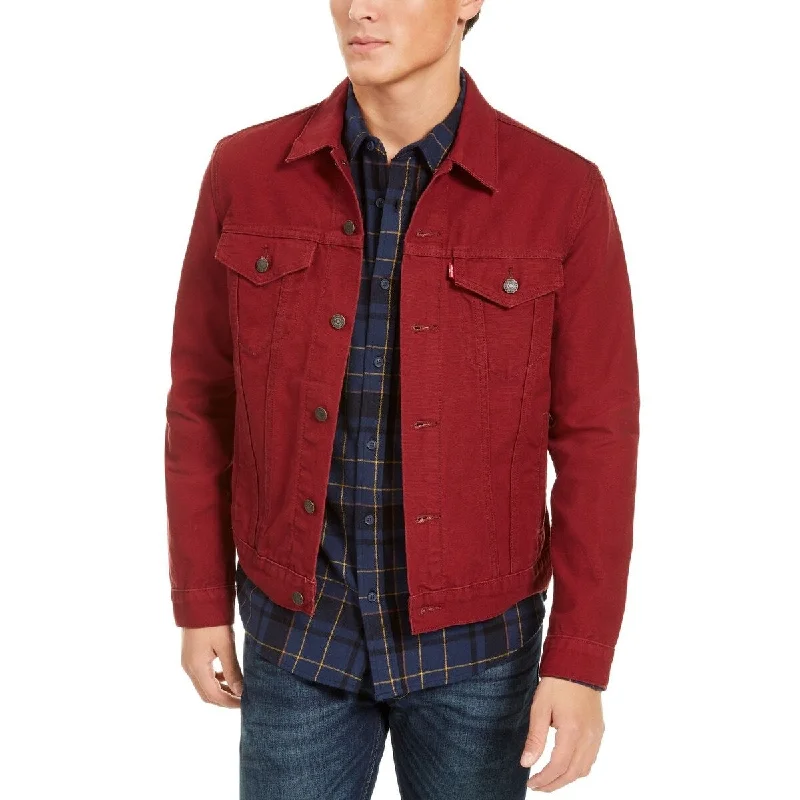 Levi's Men's Denim Trucker Jacket Red Size Extra Large