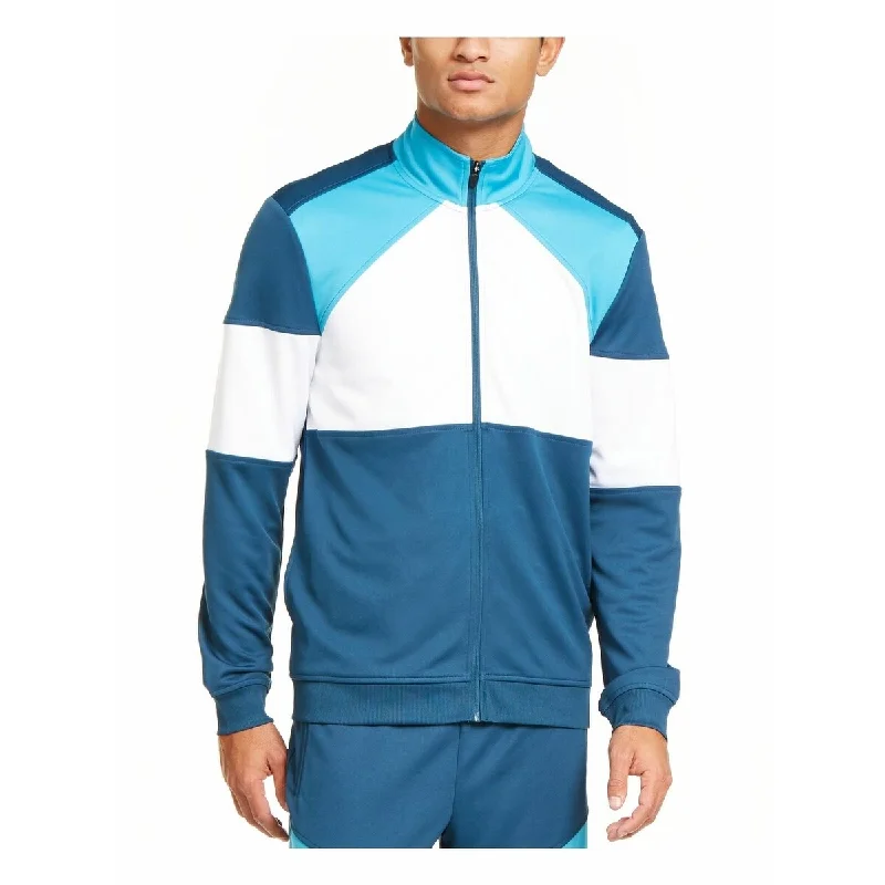 Ideology Men's Colorblocked Track Jacket Blue Size Large