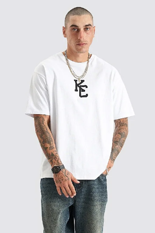 KISS CHACEY Mens Fresno Heavy Box Fit Tee - White