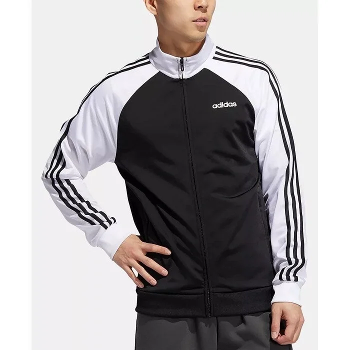 Adidas Men's 3-Stripe Colorblocked Track Jacket Gray Size Medium