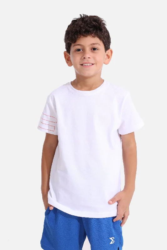 Kids White Basic SF Cotton T-Shirt