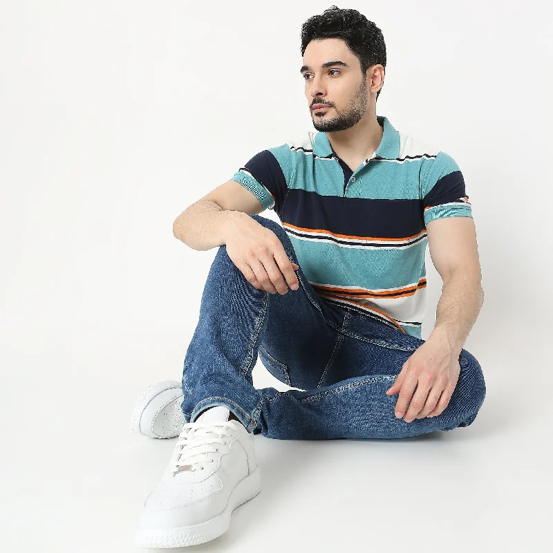 Madison Polo™ - Comfort Blend - Regular Fit Striped Polo T-Shirt