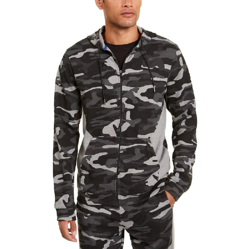 Ideology Men's Colorblocked Camo Jacket Black Size X-Large