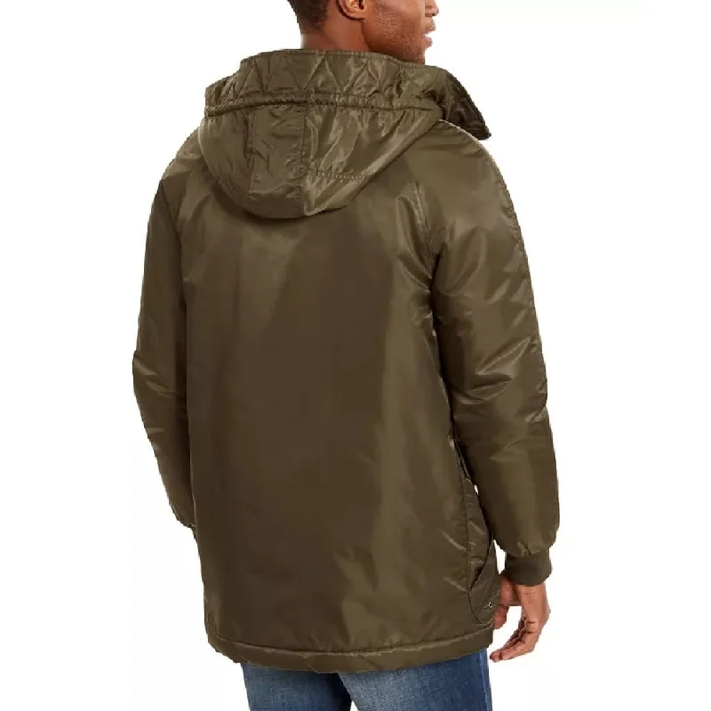 American Rag Men's Newton Hooded Parka Jacket Olive Size Small