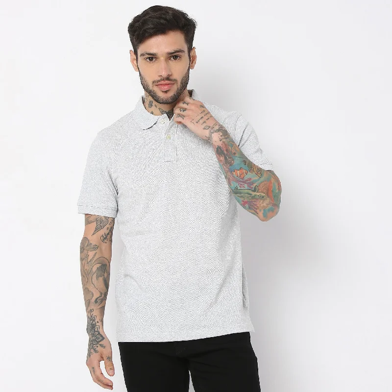 Regular Fit Solid Polo T-Shirt