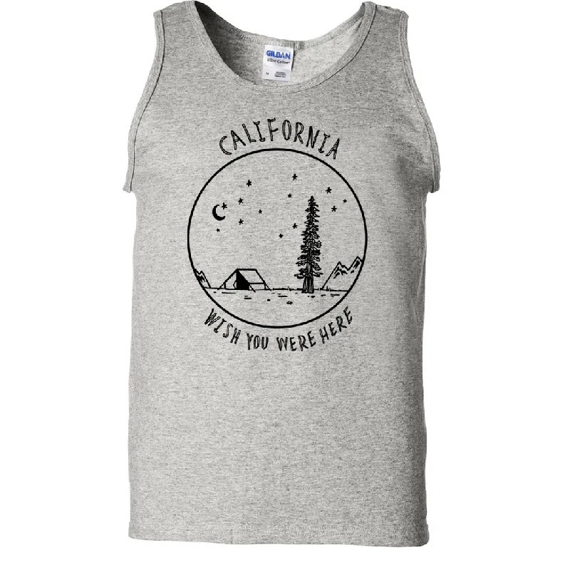 Wish You Were Here Black Print Asst Colors Tank Top