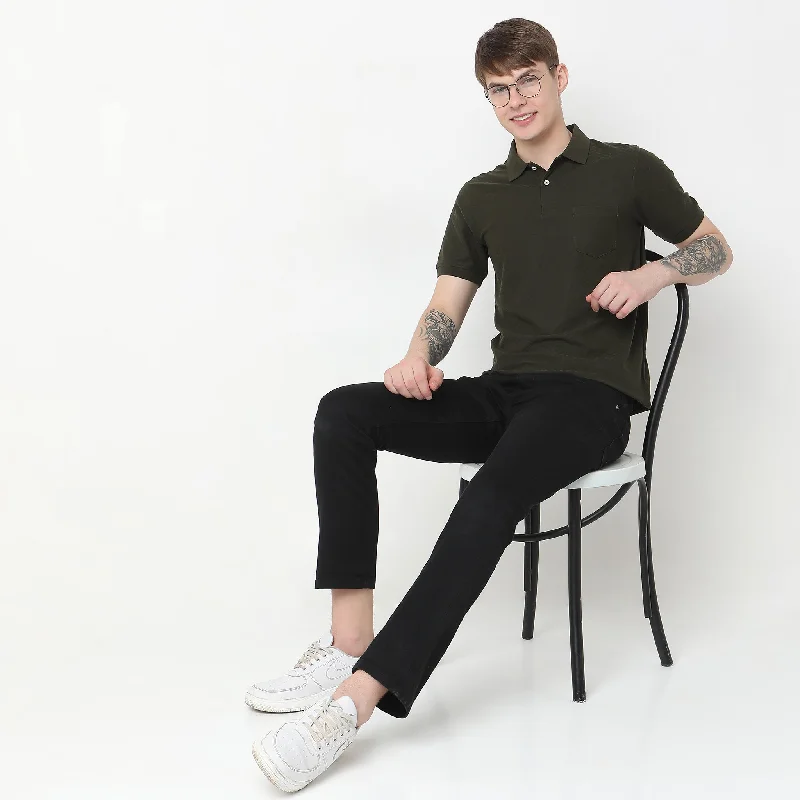 Regular Fit Structured Polo T-Shirt