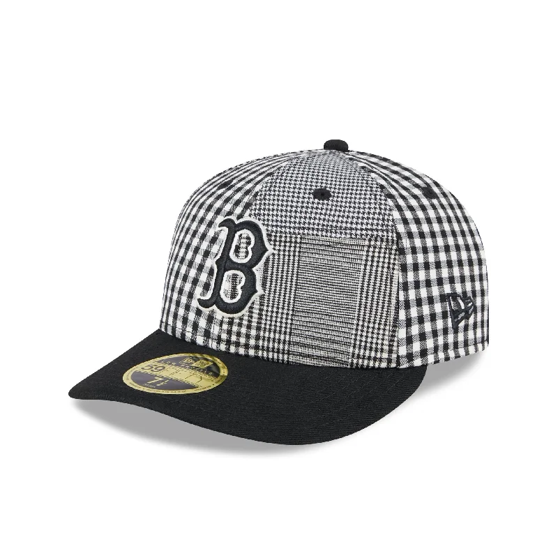 Boston Red Sox Patch Plaid Low Profile 59FIFTY Fitted Hat