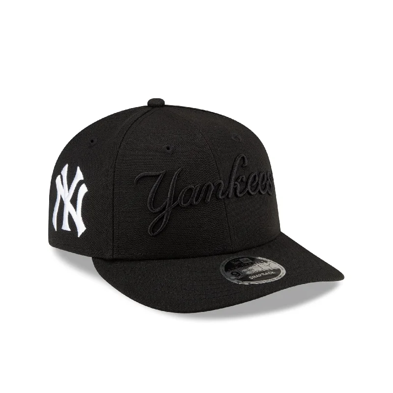 FELT X New York Yankees Black on Black Low Profile 9FIFTY Snapback Hat