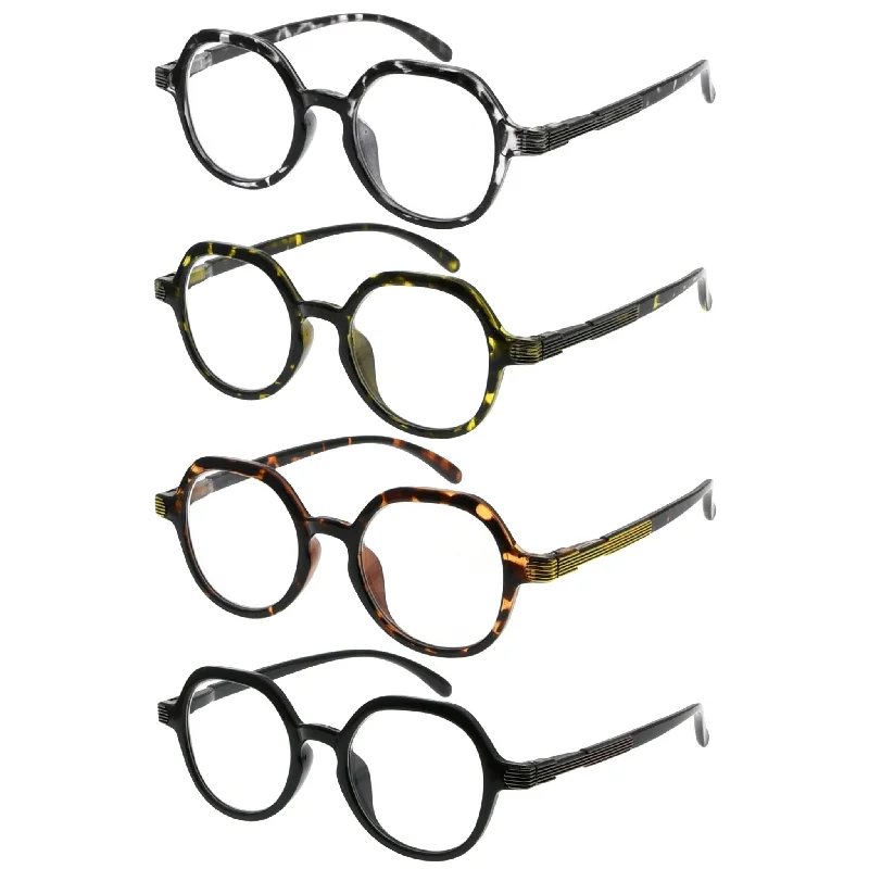 4 Pack Retro Design Reading Glasses R2008