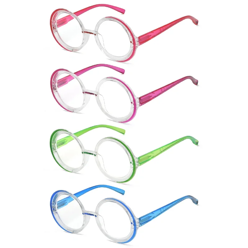 Small Frame Round Glasses 4 Pack for Round Face R2005C