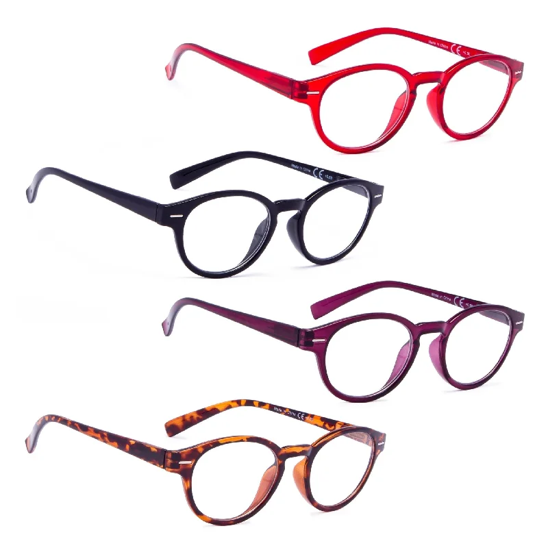 READING GLASSES 4 Pack Retro Key Hole Readers 3-R091