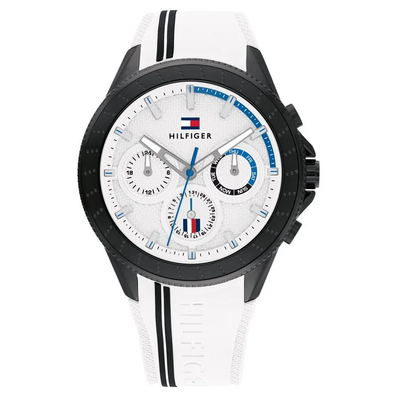 Tommy Hilfiger White Dial Quartz Multifunction Watch For Men