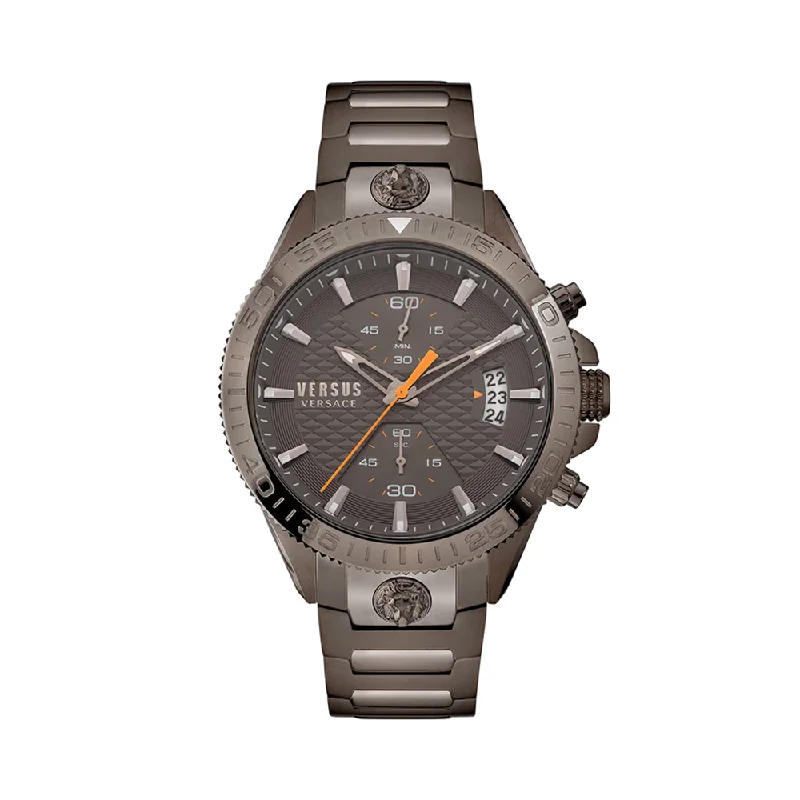 Versus Mens 46 Mm Dark Grey Dial Metal Bracelet Analogue Watch - VSPZZ0621