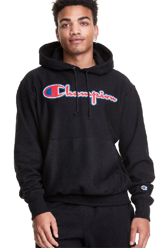 Champion Reverse Weave Hoodie, Script Logo Applique