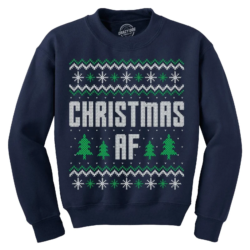 Christmas AF Crew Neck Sweatshirt