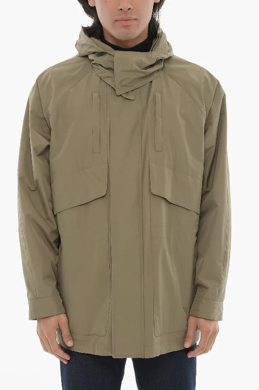 Corneliani Id Giada Dintex Windbreaker Jacket With Removable Hood