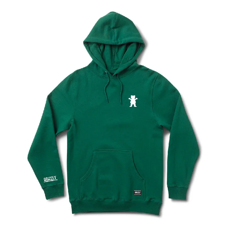 OG Bear Embroidered Hoodie - Forest Green