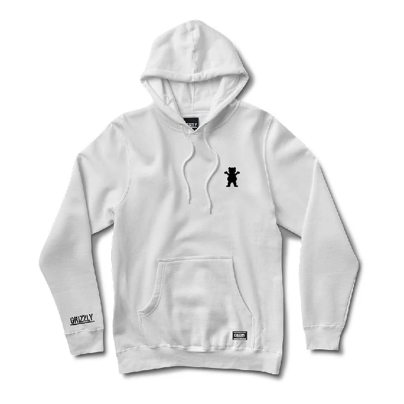 OG Bear Embroidered Hoodie - White Black