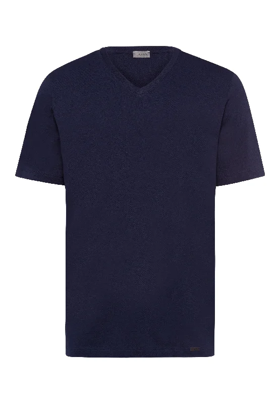 Living Shirts Cotton V-Neck T-Shirt | Deep Navy 75051-1610