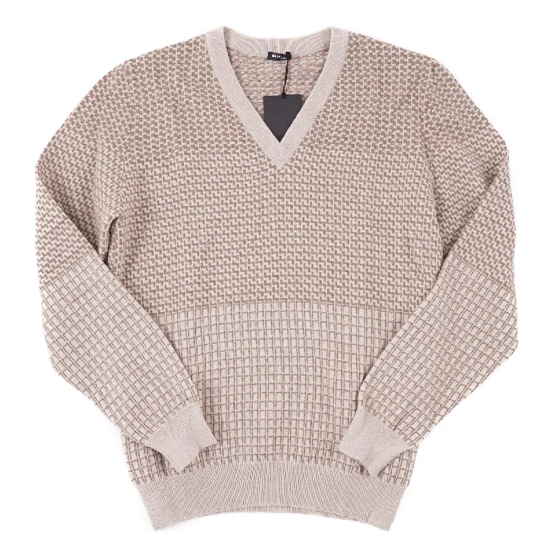 Kiton Patterned Knit Cashmere Sweater