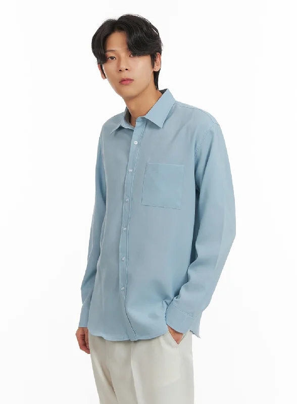 Men's Regular Fit Button-Up Shirt IY416