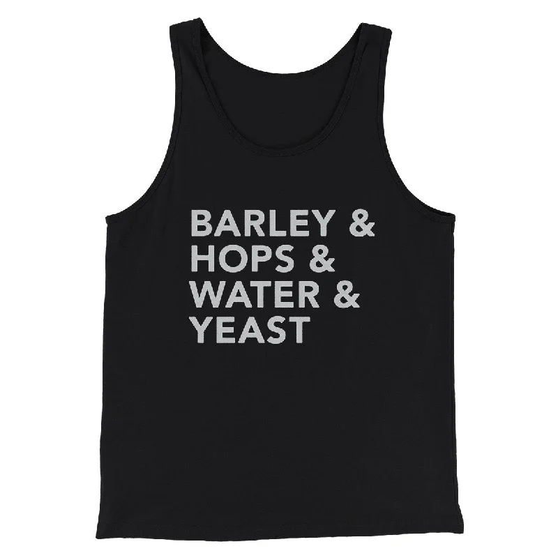 Barley & Hops & Water & Yeast Men/Unisex Tank Top