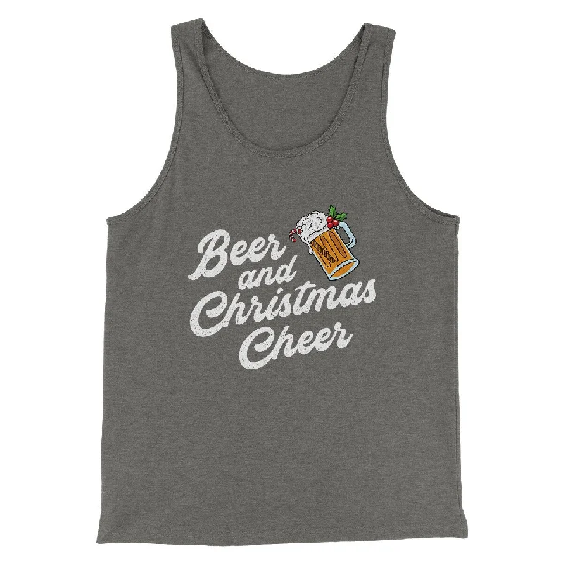 Beer And Christmas Cheer Men/Unisex Tank Top