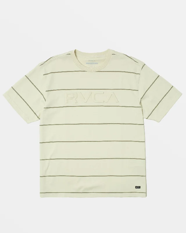 Bevel Stripe Short Sleeve Tee - Silver Bleach