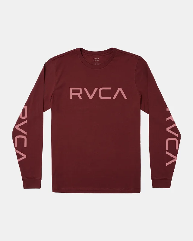 Big RVCA Long Sleeve Tee - Oxblood Red