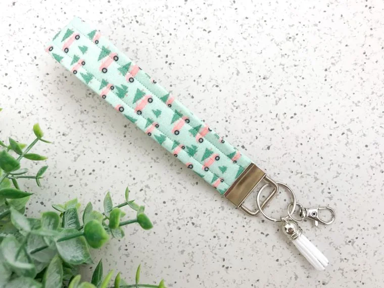 Christmas Car Key Fob Wristlet