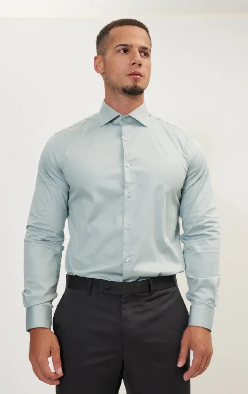 Tailored Fit Dress Shirt - Sage