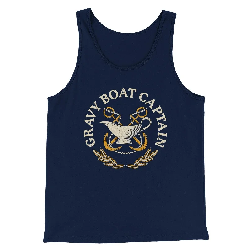 Gravy Boat Captain Funny Thanksgiving Men/Unisex Tank Top