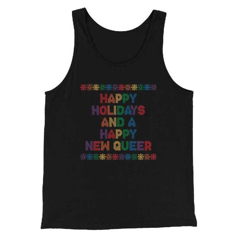 Happy Holidays And Happy New Queer Men/Unisex Tank Top