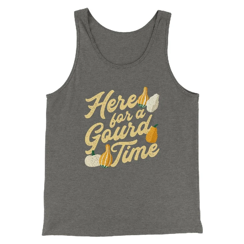 Here For A Gourd Time Funny Thanksgiving Men/Unisex Tank Top