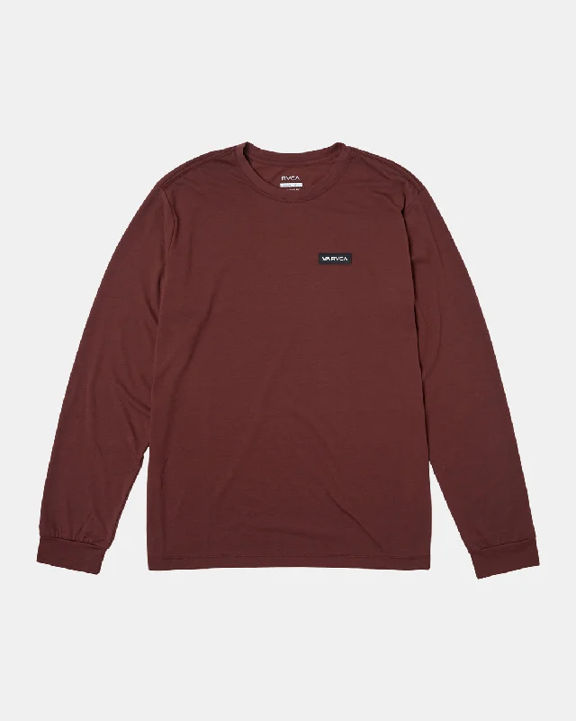 Icon Performance Long Sleeve Tee - Mahogany