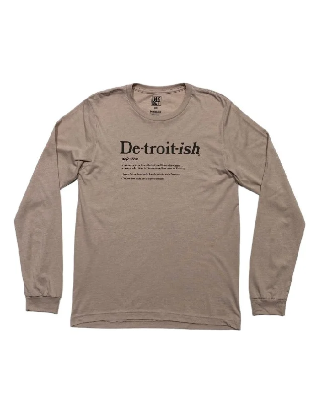 Ink Detroit Detroitish Defined Long Sleeve T-shirt - Heather Gravel Pink