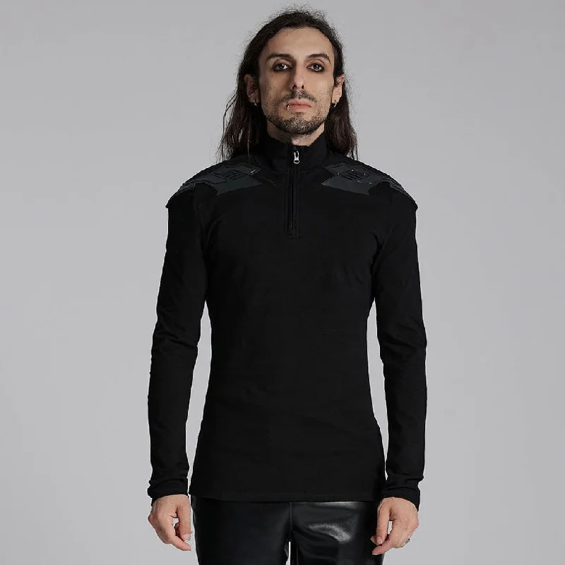 Men's Cyberpunk Zip 3D Patch Shirt